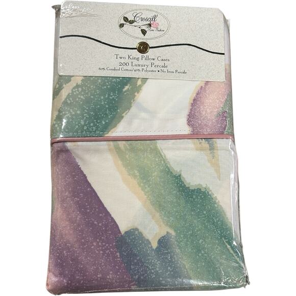 Vintage 5 Piece Croscill Home Fashions King Sheet Set Window Valance Sedona USA - Picture 4 of 6